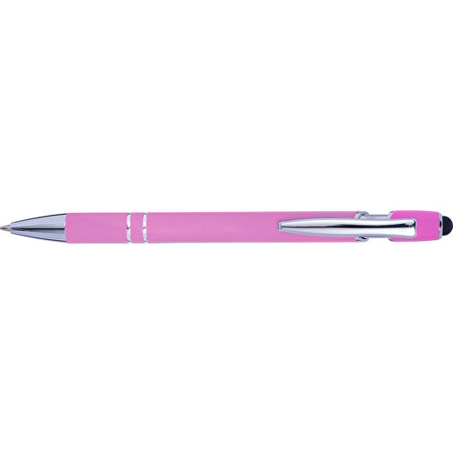 Kugelschreiber Mit Touchfunktion Primo , rosa, Aluminium, Metall, Kautschuk, , Bild 1