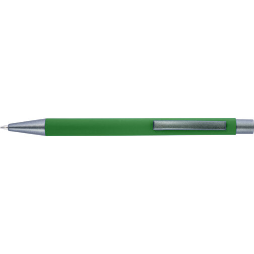 Kugelschreiber Mit Softtouch-Oberfläche Und Glanzgravur Emmett , grün, Aluminium, Metall, Kautschuk, , Bild 1