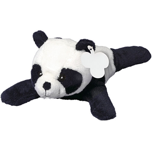 Plüsch-Panda Leila , schwarz/weiß, Polyester, PVC, PP, Polyester 100%, 18,00cm x 1,00cm x 11,00cm (Länge x Höhe x Breite), Bild 1