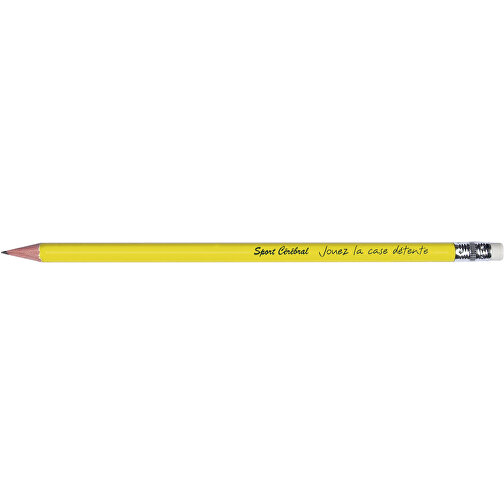 Bleistift Mit Radiergummi Isaac , gelb, Pappel, , Bild 1