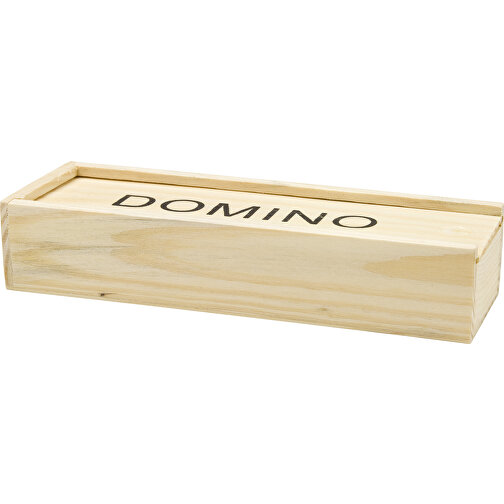 Domino-Spiel In Holzbox Enid , braun, Kiefernholz, MDF, 14,70cm x 2,80cm x 5,00cm (Länge x Höhe x Breite), Bild 2