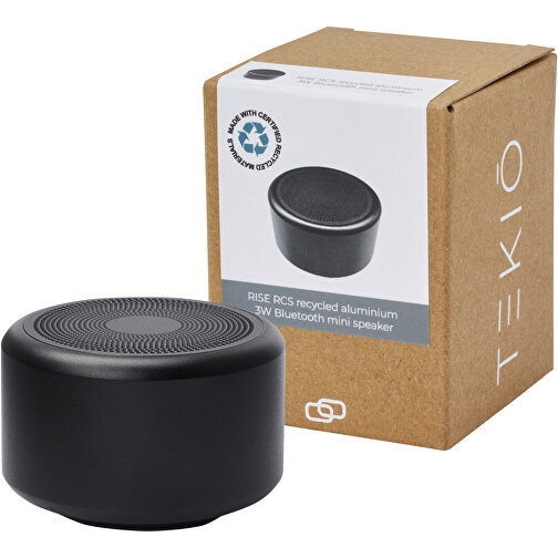 Mini speaker Bluetooth® in alluminio riciclato RCS da 3 W Rise, Immagine 1
