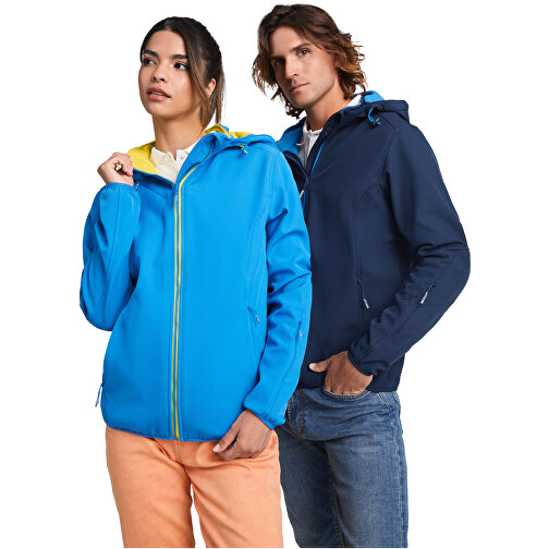 Siberia Softshelljacke Unisex , vermillon orange, Woven 92% Polyester, 8% Elastan, 300 g/m2, Lining, Microfleece 100% Polyester, S, , Bild 4