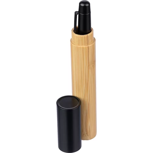 Stylo bille twist en acier inoxydable et bambou Anke, Image 3