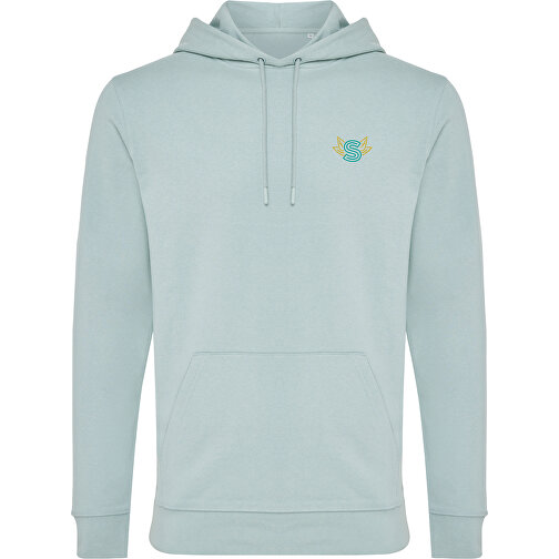 Iqoniq Jasper Hoodie Aus Recycelter Baumwolle , Iceberg green, 50% recycelte und 50% biologische Baumwolle, L, 75,00cm x 1,00cm (Länge x Höhe), Bild 17