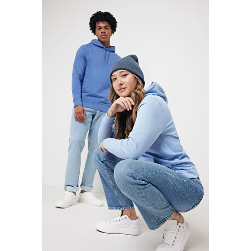 Iqoniq Jasper Hoodie Aus Recycelter Baumwolle , sky blue, 50% recycelte und 50% biologische Baumwolle, M, 73,00cm x 1,00cm (Länge x Höhe), Bild 10