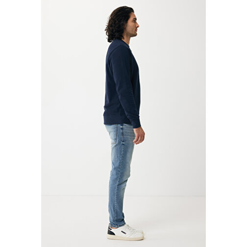 Iqoniq Etosha Lightweight Sweater Aus Recycelter Baumwolle , navy blau, 30% recycelte und 70% biologische Baumwolle, S, 68,00cm x 1,00cm (Länge x Höhe), Bild 5