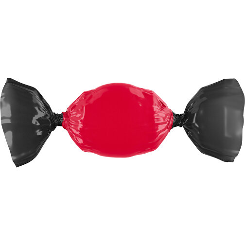 Bonbon Wickler Bontastisch , dunkelrot / schwarz, Wickler aus kompostierbarer Folie, 1,00cm x 2,00cm x 7,00cm (Länge x Höhe x Breite), Bild 1