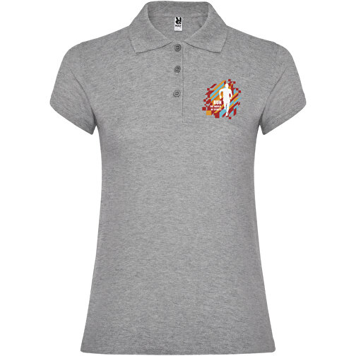 Star Poloshirt Für Damen , marl grey, Piqué Strick 100% Baumwolle, 200 g/m2, 2XL, , Bild 2