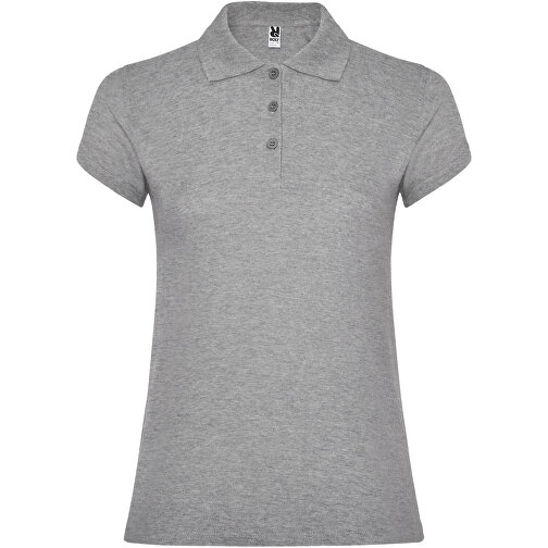 Star Poloshirt Für Damen , marl grey, Piqué Strick 100% Baumwolle, 200 g/m2, S, , Bild 1