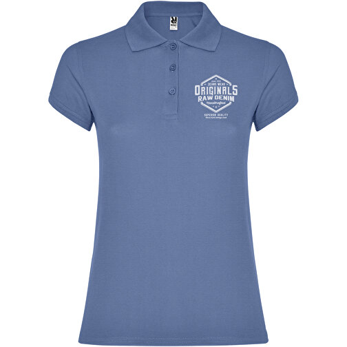 Star Poloshirt Für Damen , riviera blue, Piqué Strick 100% Baumwolle, 200 g/m2, S, , Bild 2