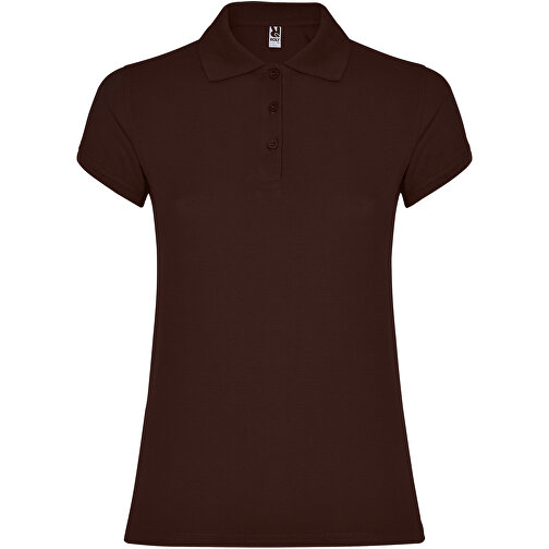 Star Poloshirt Für Damen , chocolat, Piqué Strick 100% Baumwolle, 200 g/m2, L, , Bild 1