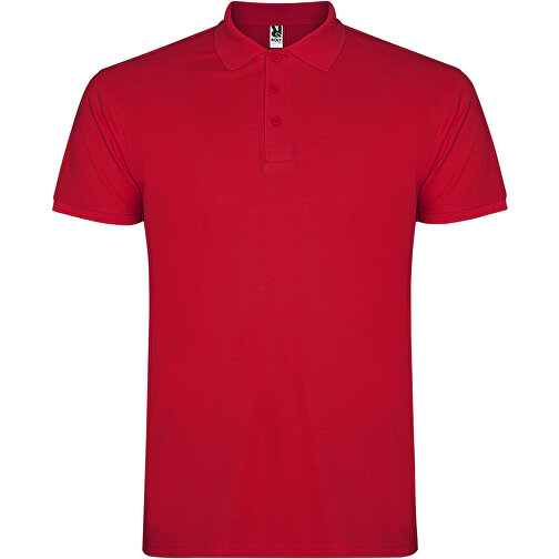 Star Poloshirt Für Herren , rot, Piqué Strick 100% Baumwolle, 200 g/m2, 3XL, , Bild 1