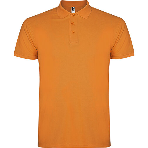 Star Poloshirt Für Herren , orange, Piqué Strick 100% Baumwolle, 200 g/m2, S, , Bild 1