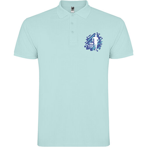 Star Poloshirt Für Herren , mintgrün, Piqué Strick 100% Baumwolle, 200 g/m2, 3XL, , Bild 2