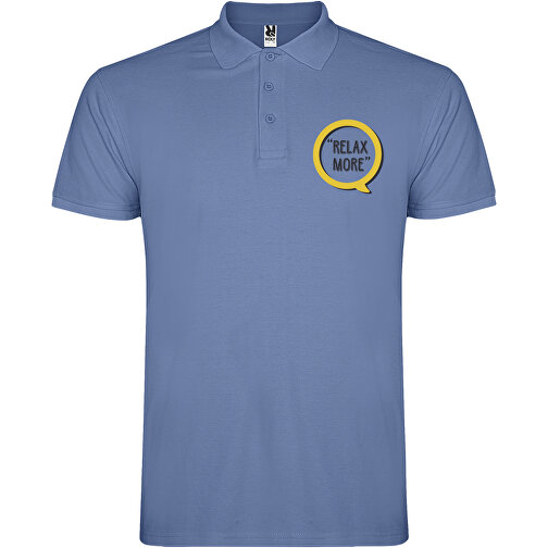 Star Poloshirt Für Herren , riviera blue, Piqué Strick 100% Baumwolle, 200 g/m2, 3XL, , Bild 2