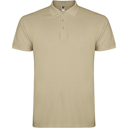 Star Poloshirt Für Herren , sand meliert, Piqué Strick 100% Baumwolle, 200 g/m2, L, , Bild 1