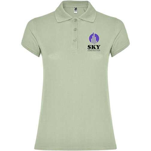 Star Poloshirt Für Damen , mist green, Piqué Strick 100% Baumwolle, 200 g/m2, S, , Bild 2