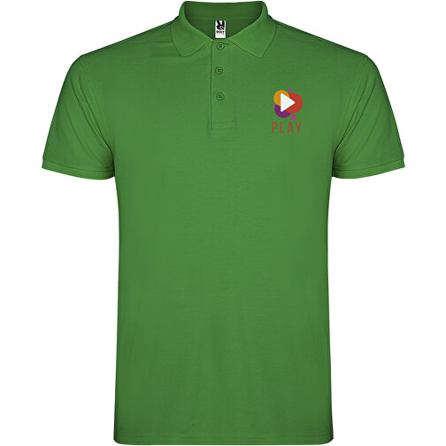 Star Poloshirt Für Kinder , tropical green, Piqué Strick 100% Baumwolle, 200 g/m2, 11/12, , Bild 2