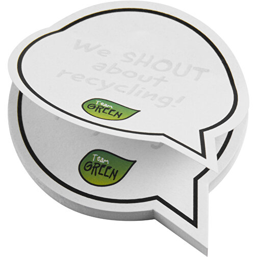 Sticky-Mate® talebobleformede selvklæbende noter af genbrugspapir, Billede 3