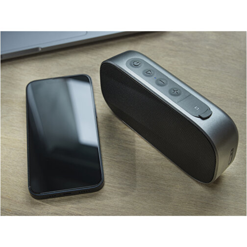 Stark 2.0 Bluetooth® Lautsprecher Aus Recyceltem Kunststoff, 5W, IPX5 , schwarz, Recycelter ABS Kunststoff, 15,80cm x 3,10cm x 7,40cm (Länge x Höhe x Breite), Bild 8