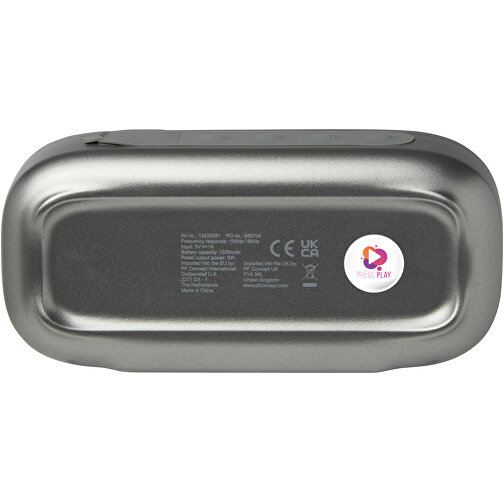Stark 2.0 Bluetooth® Lautsprecher Aus Recyceltem Kunststoff, 5W, IPX5 , silber / schwarz, Recycelter ABS Kunststoff, 15,80cm x 3,10cm x 7,40cm (Länge x Höhe x Breite), Bild 2