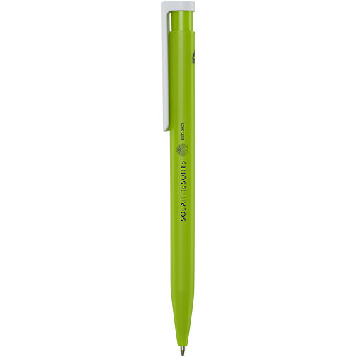 Unix Kugelschreiber Aus Recyceltem Kunststoff , apfelgrün, Recycelter ABS Kunststoff, 13,90cm (Länge), Bild 2