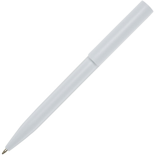 Unix Kugelschreiber Aus Recyceltem Kunststoff , weiß, Recycelter ABS Kunststoff, 13,90cm (Länge), Bild 1