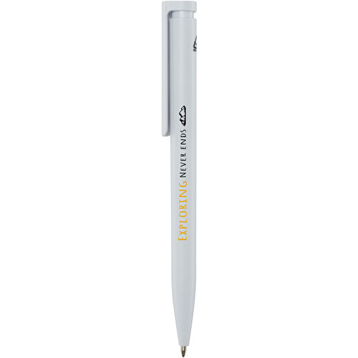 Unix Kugelschreiber Aus Recyceltem Kunststoff , weiß, Recycelter ABS Kunststoff, 13,90cm (Länge), Bild 2