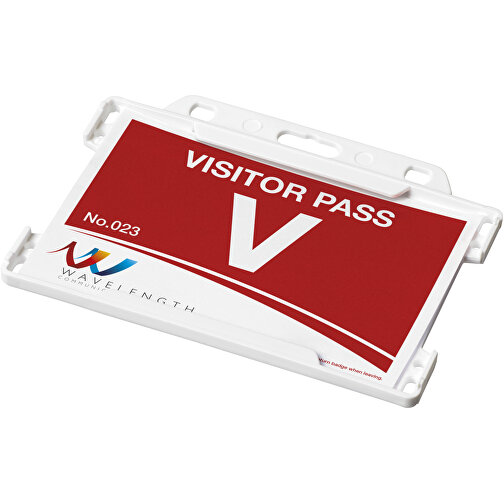 Vega Kartenhalter Aus Recyceltem Kunststoff , weiß, Recycelter PP Kunststoff, 9,00cm x 0,40cm x 6,50cm (Länge x Höhe x Breite), Bild 1
