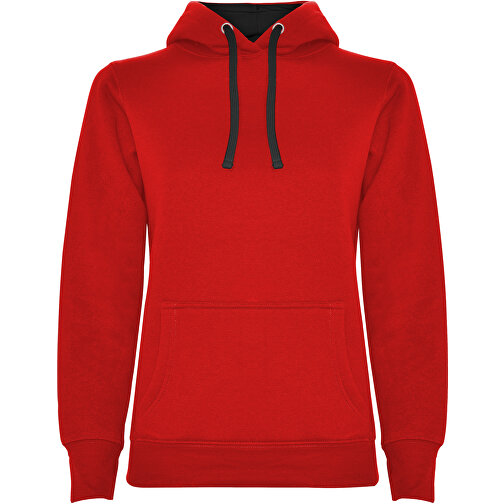 Urban Kapuzenpullover Für Damen , red / black, Strick 50% Baumwolle, 50% Polyester, 280 g/m2, L, , Bild 1