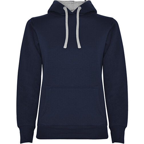 Urban Kapuzenpullover Für Damen , navy blue / marl grey, Strick 50% Baumwolle, 50% Polyester, 280 g/m2, M, , Bild 1