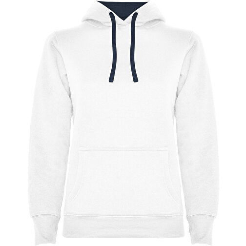 Urban Kapuzenpullover Für Damen , white / navy blue, Strick 50% Baumwolle, 50% Polyester, 280 g/m2, M, , Bild 1