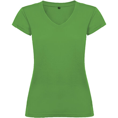 Victoria T-Shirt Mit V-Ausschnitt Für Damen , tropical green, Single jersey Strick 100% Baumwolle, 155 g/m2, 2XL, , Bild 1