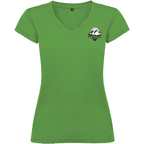 Victoria T-Shirt Mit V-Ausschnitt Für Damen , tropical green, Single jersey Strick 100% Baumwolle, 155 g/m2, 2XL, , Bild 2