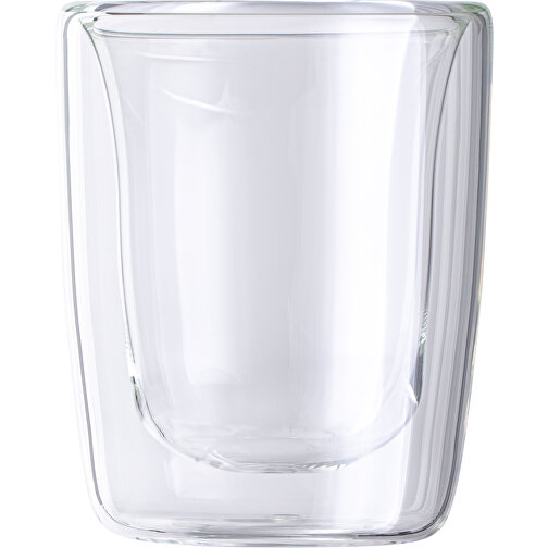 Thermo Espressobecher RETUMBLER-DUOSHOT GLASS , transparent, Glas, 6,50cm x 4,40cm x 5,50cm (Länge x Höhe x Breite), Bild 1
