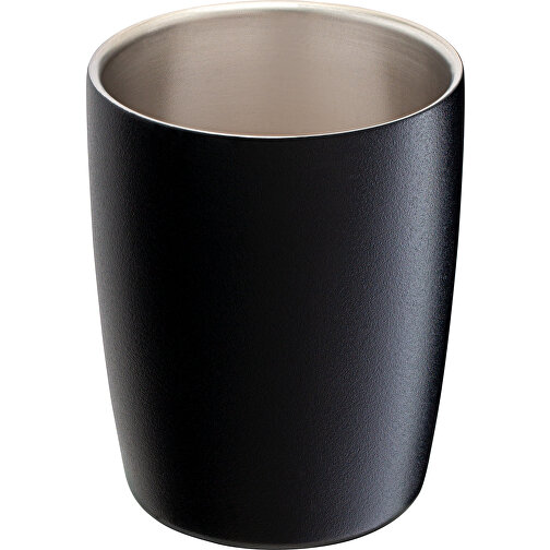 Thermo Espressobecher RETUMBLER-DUOSHOT , schwarz, recycelter Edelstahl, 6,60cm x 5,50cm x 5,50cm (Länge x Höhe x Breite), Bild 1