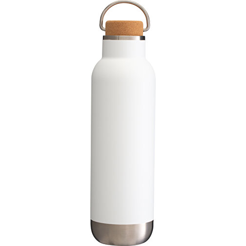 Thermotrinkflasche RETUMBLER-ORTADO 750 , weiss / braun, Kork, recycelter Edelstahl, recyceltes Polypropylen, Silikon, 26,80cm x 7,70cm x 7,70cm (Länge x Höhe x Breite), Bild 2