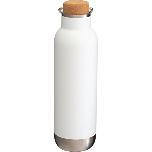 Thermotrinkflasche RETUMBLER-ORTADO 750 , weiß / braun, Kork, recycelter Edelstahl, recyceltes Polypropylen, Silikon, 26,80cm x 7,70cm x 7,70cm (Länge x Höhe x Breite), Bild 5