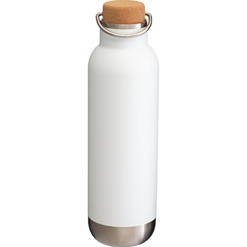 Thermotrinkflasche RETUMBLER-ORTADO 750 , weiß / braun, Kork, recycelter Edelstahl, recyceltes Polypropylen, Silikon, 26,80cm x 7,70cm x 7,70cm (Länge x Höhe x Breite), Bild 7