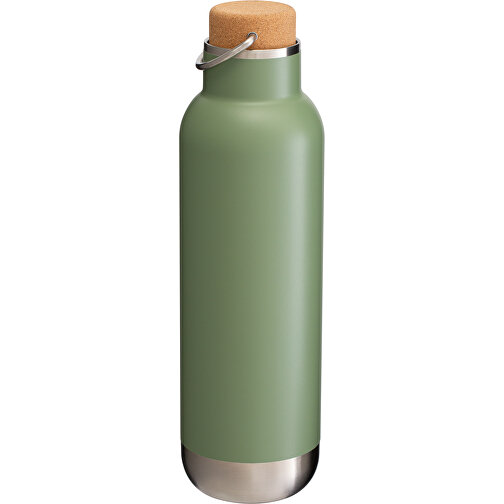 Thermotrinkflasche RETUMBLER-ORTADO 750 , grün / braun, Kork, recycelter Edelstahl, recyceltes Polypropylen, Silikon, 26,80cm x 7,70cm x 7,70cm (Länge x Höhe x Breite), Bild 8