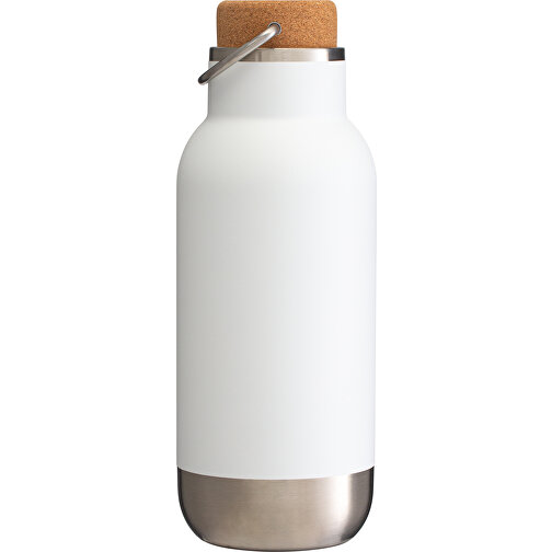 Thermotrinkflasche RETUMBLER-ORTADO 500 , weiss / braun / silber, Kork, recycelter Edelstahl, recyceltes Polypropylen, Silikon, 20,40cm x 7,53cm x 7,53cm (Länge x Höhe x Breite), Bild 3