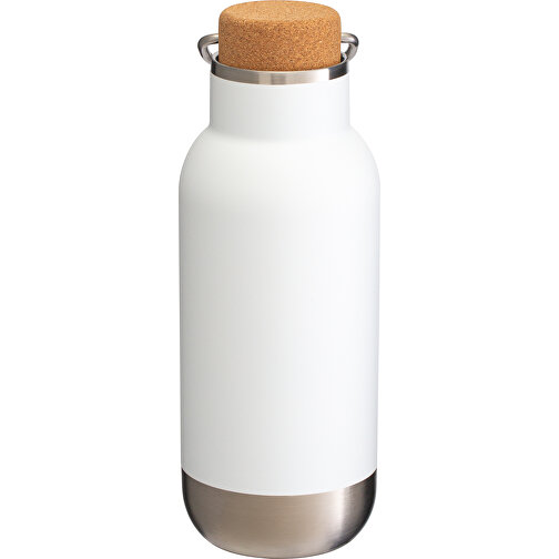 Thermotrinkflasche RETUMBLER-ORTADO 500 , weiß / braun / silber, Kork, recycelter Edelstahl, recyceltes Polypropylen, Silikon, 20,40cm x 7,53cm x 7,53cm (Länge x Höhe x Breite), Bild 7