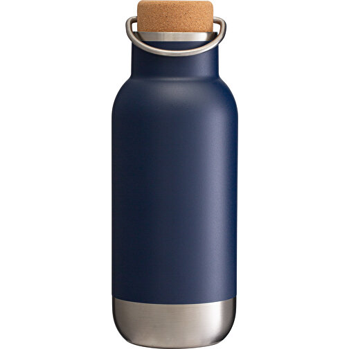 Thermotrinkflasche RETUMBLER-ORTADO 500 , dunkelblau / braun / silber, Kork, recycelter Edelstahl, recyceltes Polypropylen, Silikon, 20,40cm x 7,53cm x 7,53cm (Länge x Höhe x Breite), Bild 1