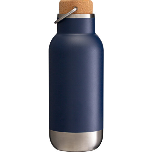 Thermotrinkflasche RETUMBLER-ORTADO 500 , dunkelblau / braun / silber, Kork, recycelter Edelstahl, recyceltes Polypropylen, Silikon, 20,40cm x 7,53cm x 7,53cm (Länge x Höhe x Breite), Bild 4