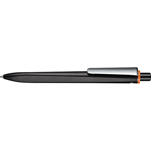 Kugelschreiber RIDGE SCHWARZ RECYCLED  M , Ritter-Pen, schwarz recycled/orange recycled, ABS u. Metall, 141,00cm (Länge), Bild 3