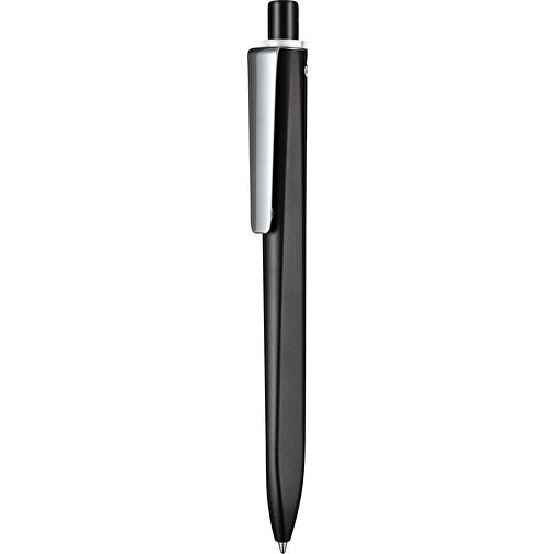 Kugelschreiber RIDGE SCHWARZ RECYCLED  M , Ritter-Pen, schwarz recycled/transparent recycled, ABS u. Metall, 141,00cm (Länge), Bild 1