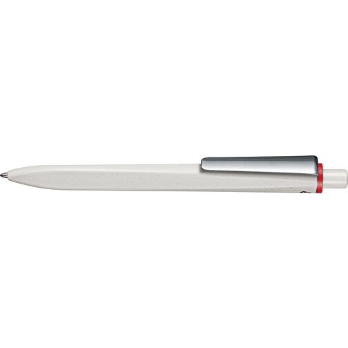 Kugelschreiber RIDGE GRAU RECYCLED M , Ritter-Pen, grau recycled/rot recycled, ABS u. Metall, 141,00cm (Länge), Bild 3