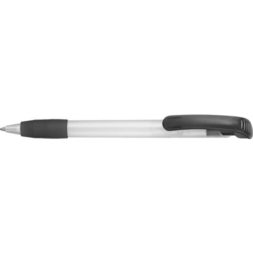 Kugelschreiber SOFT CLEAR FROZEN , Ritter-Pen, frost-weiß topas-grau, ABS-Kunststoff, 14,80cm (Länge), Bild 3