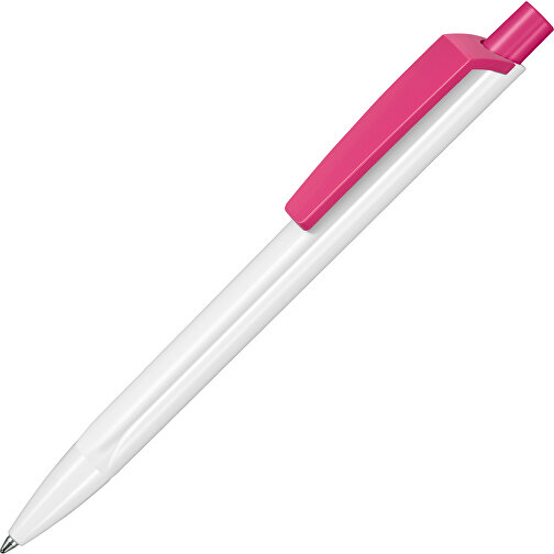 Kugelschreiber TRI-STAR P , Ritter-Pen, weiss/fuchsia-pink, Kunststoff, 14,00cm (Länge), Bild 2